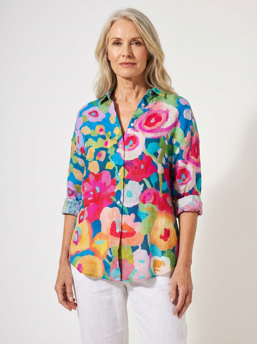 Aveline | Coral Floral Blouse