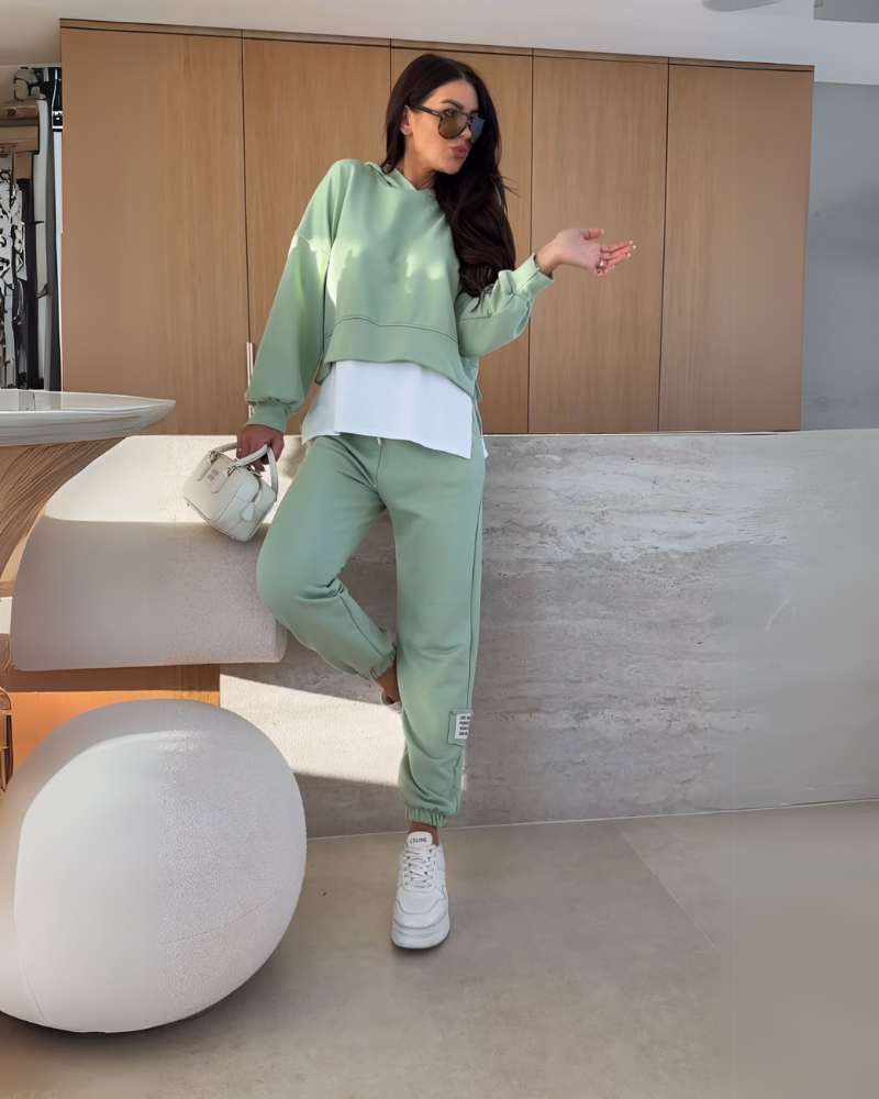 BELANI - Casual Hoodie and Sweatpants Set