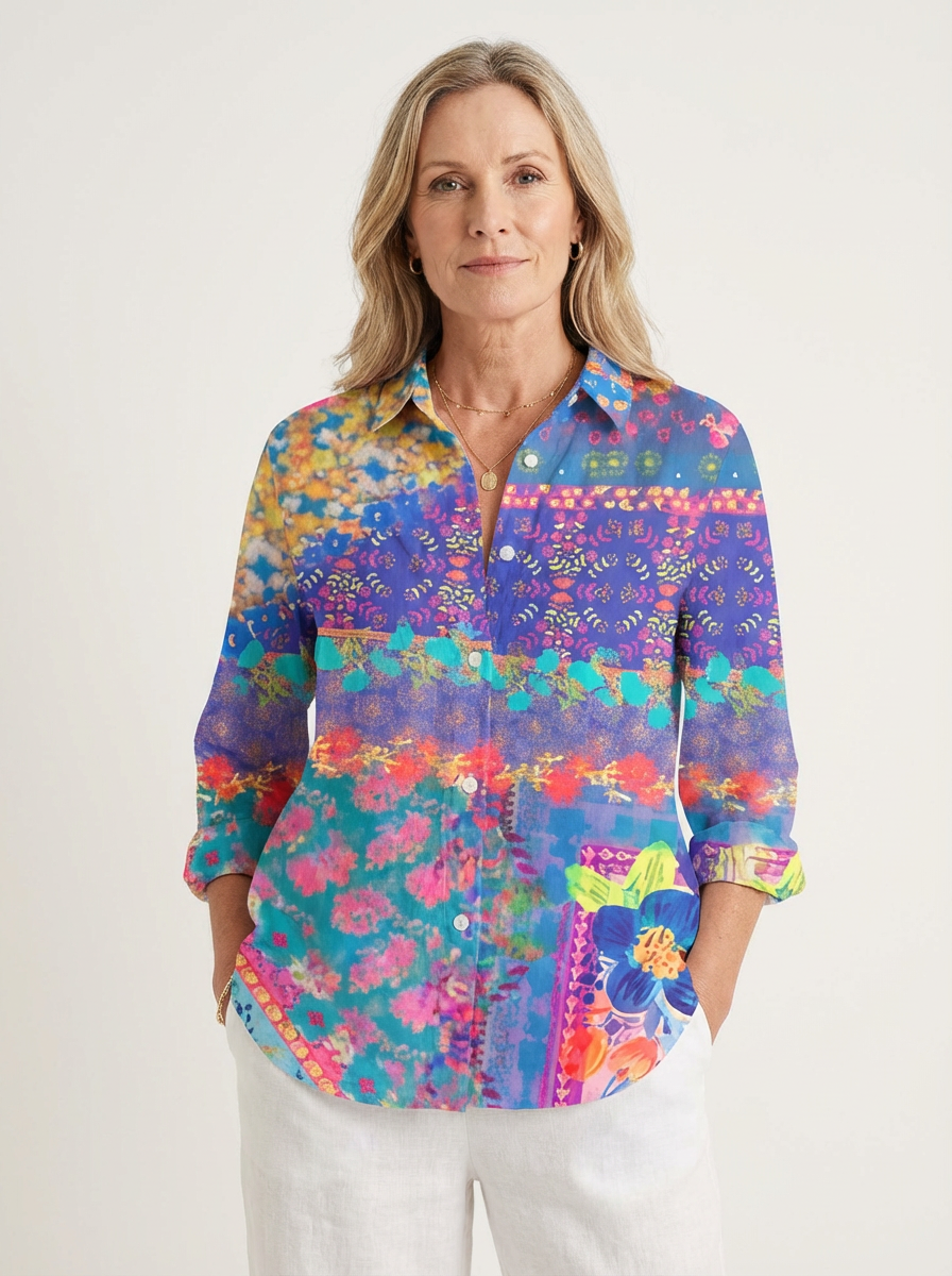 Selena | Vibrant Floral Blouse