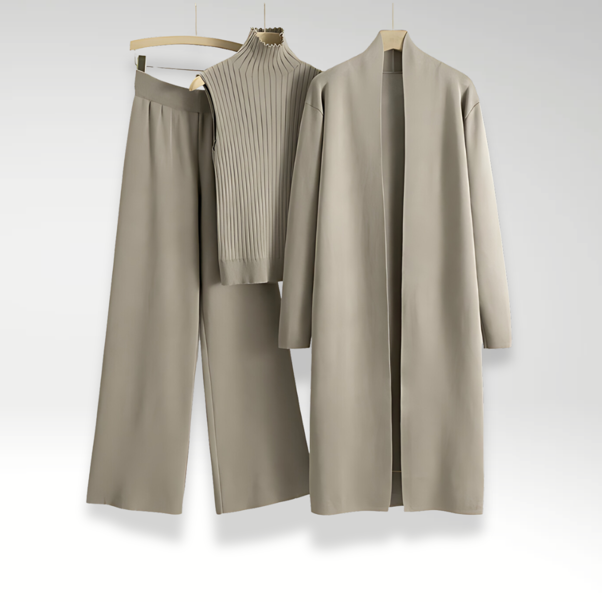 Melissa | Luxe Knit Set: Complete Three-Piece Ensemble