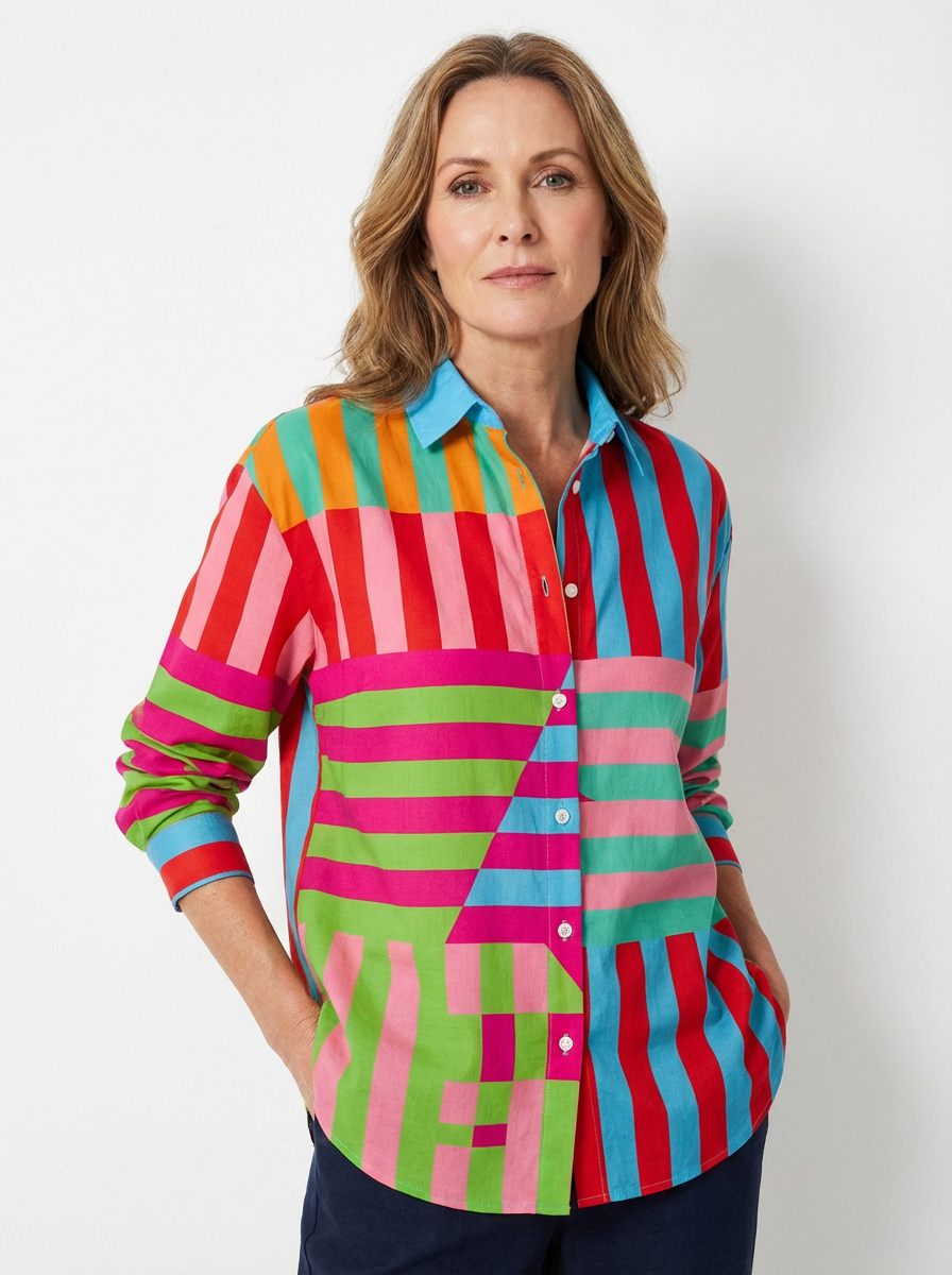 Zaria | Soft Pastel Striped Top