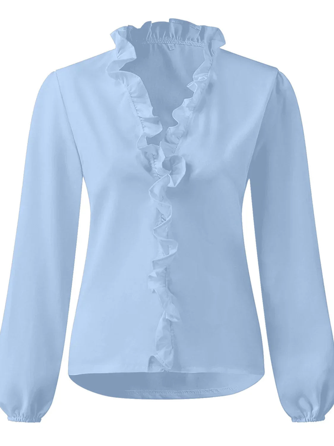Maisie | Long Sleeve Blouse with Ruffled V-Neck