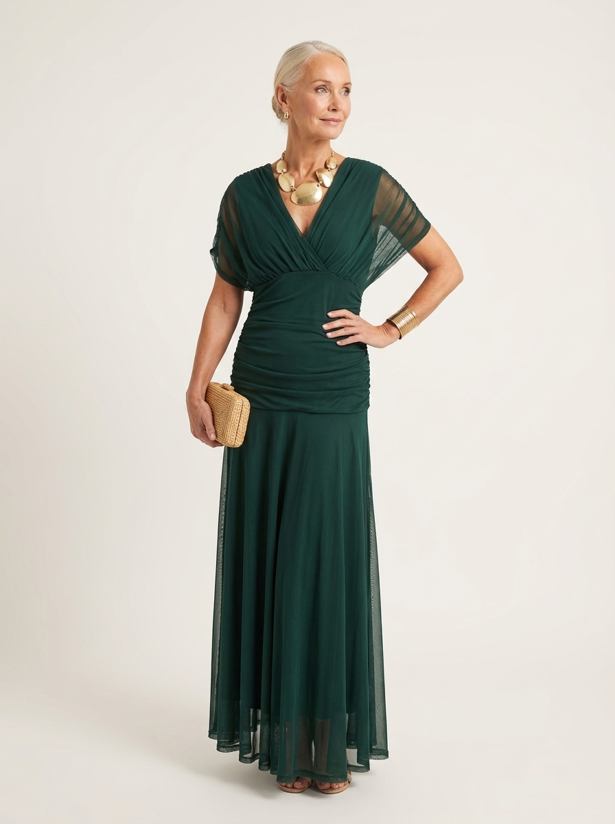 Bella™ | Chic V-Neck Maxi Dress for Enchanting Parties