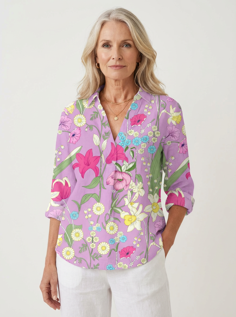 Norah | Dreamy Pastel Petal Blouse