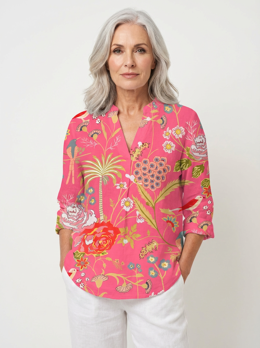 Floriana | Tropical Floral Blouse