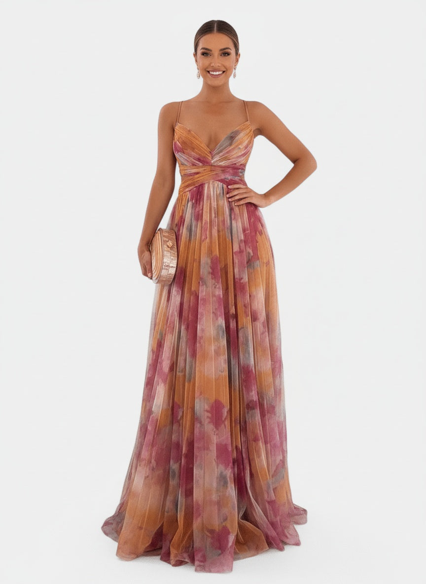 Athena | Watercolor Maxi Dress