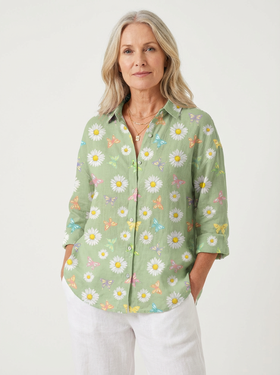 Celine | Meadow Leaf Blouse