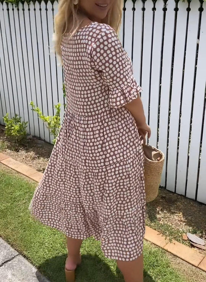 Julia™ Short-Sleeve Midi Dress