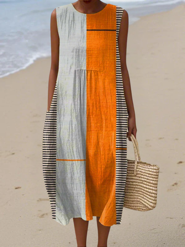 May™ Color-Blocked Midi Dress