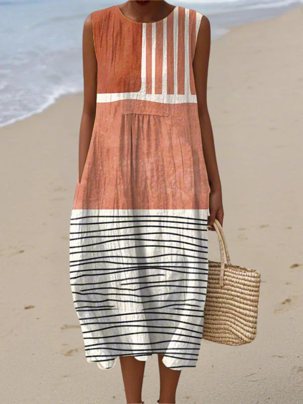 Skye™ Striped Midi Dress - Chic and Stylish