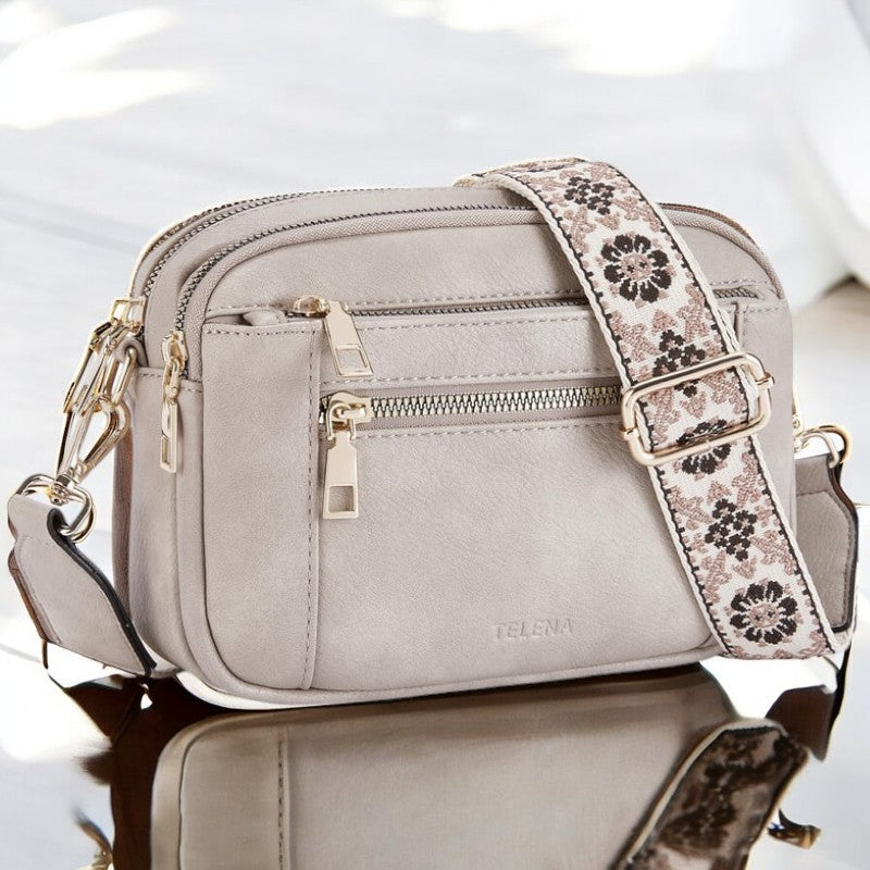 Selena™ Refined Leather Shoulder Bag
