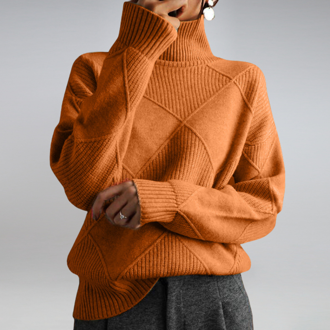 Turtleneck Sweater Women Relaxed Casual Fit