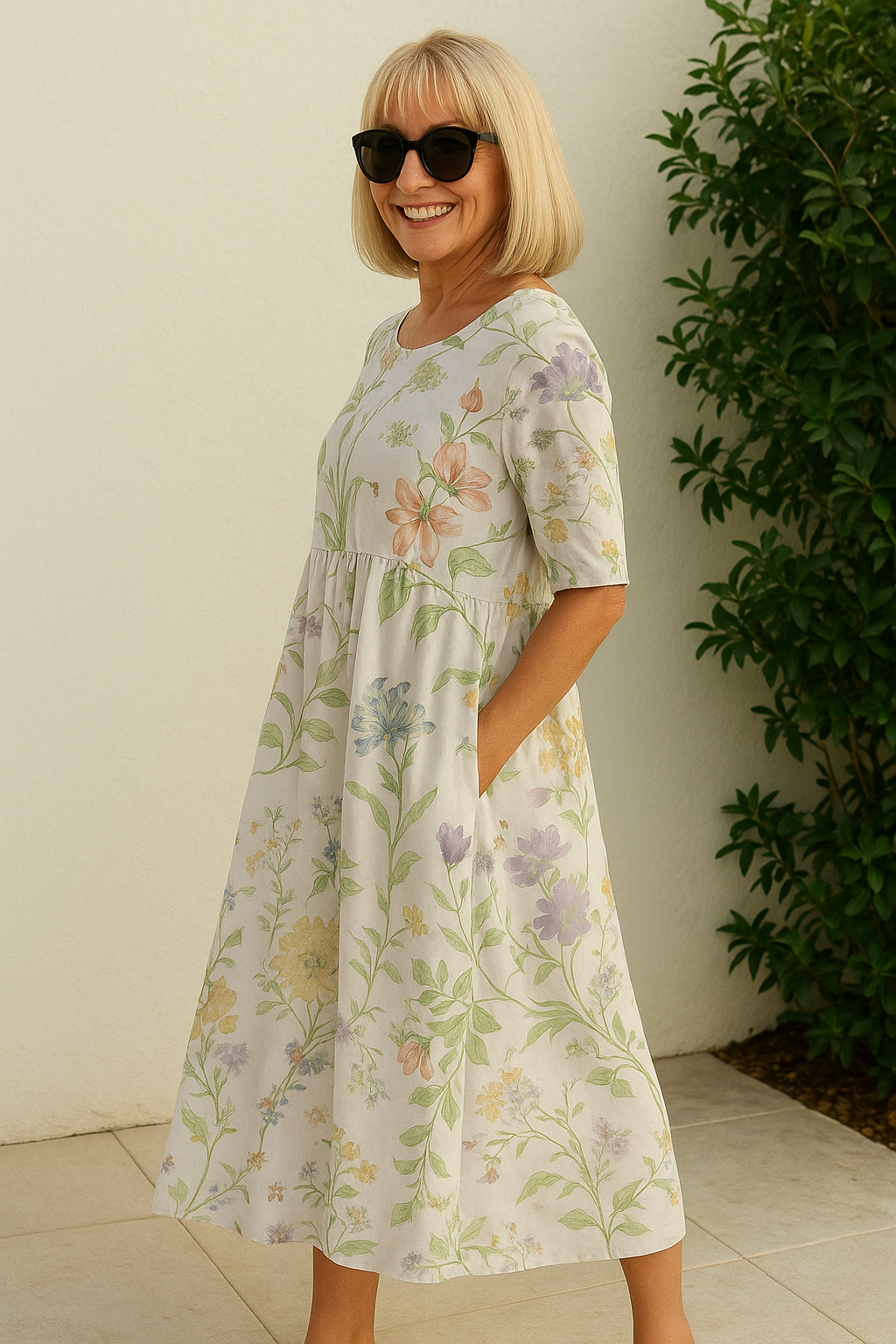 Emerald Green | Casual Midi Dress