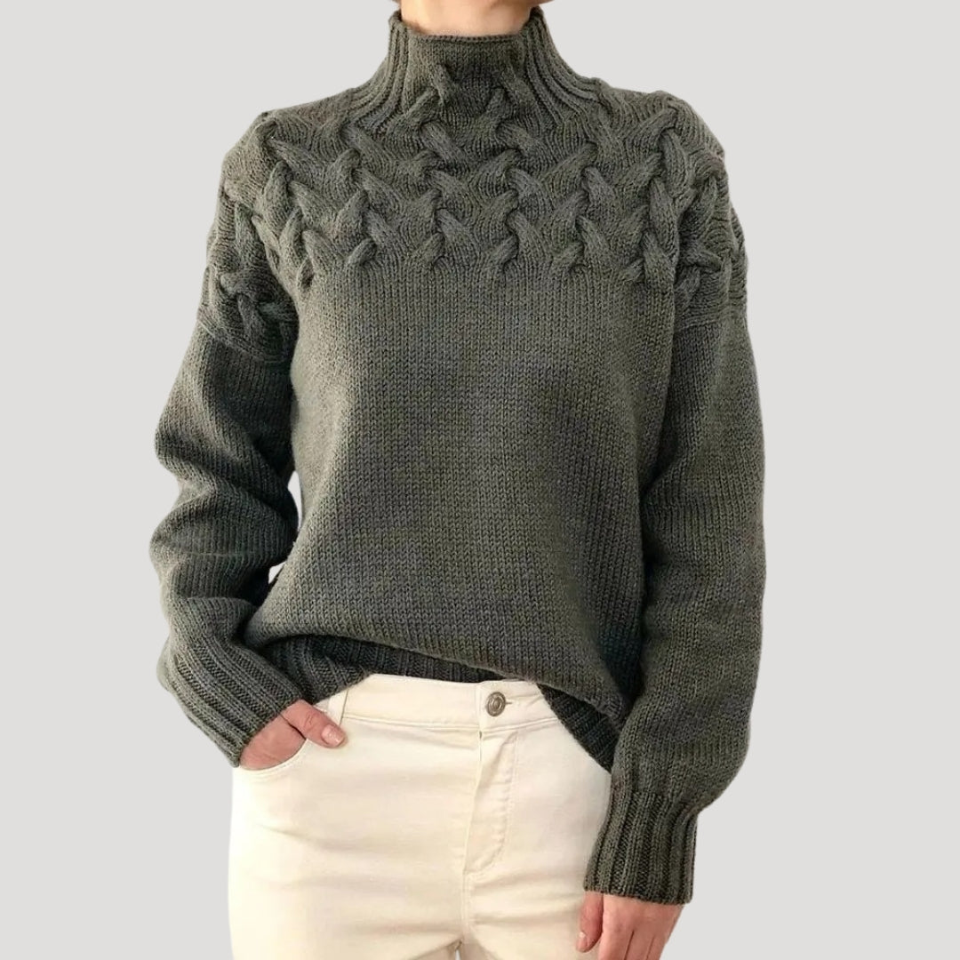EMMA™ Cable Knit high neck spring