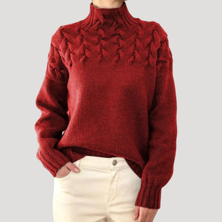 EMMA™ Cable Knit high neck spring