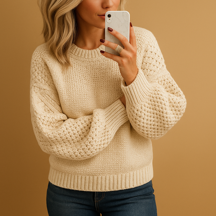 NICOLE™ Textured Knit pullover cosy