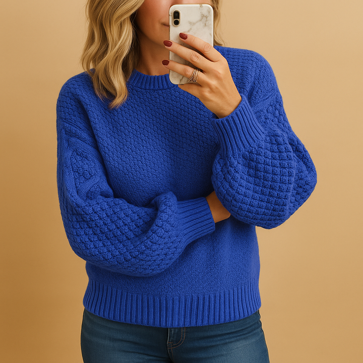 NICOLE™ Textured Knit pullover cosy