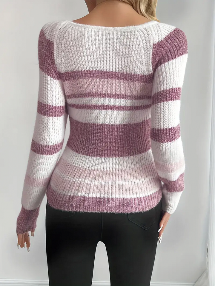 NICOLE™ Ribbed Stripe Knit slim fit