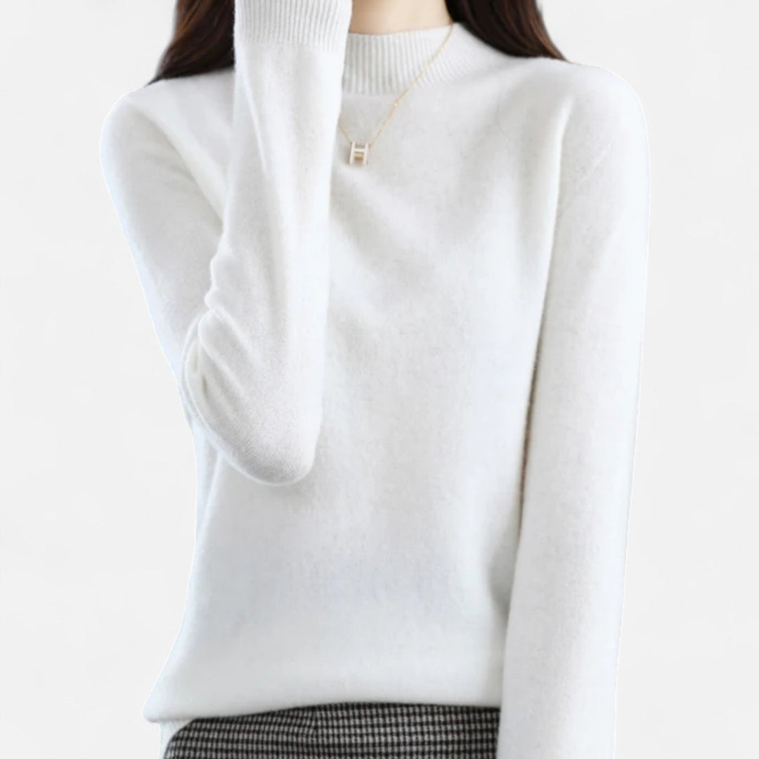 Women’s Soft Knit Mock Neck Sweater Long Sleeve