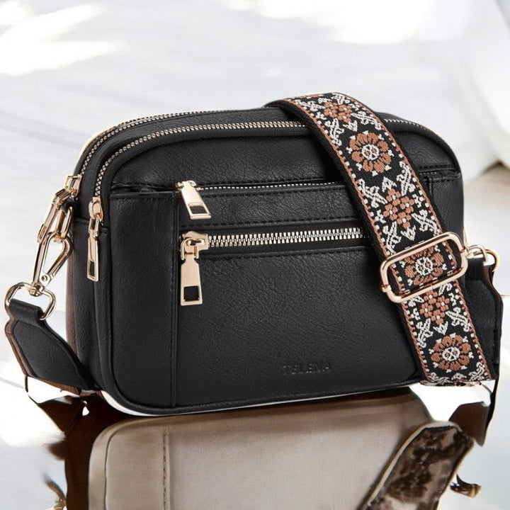 Selena™ Refined Leather Shoulder Bag