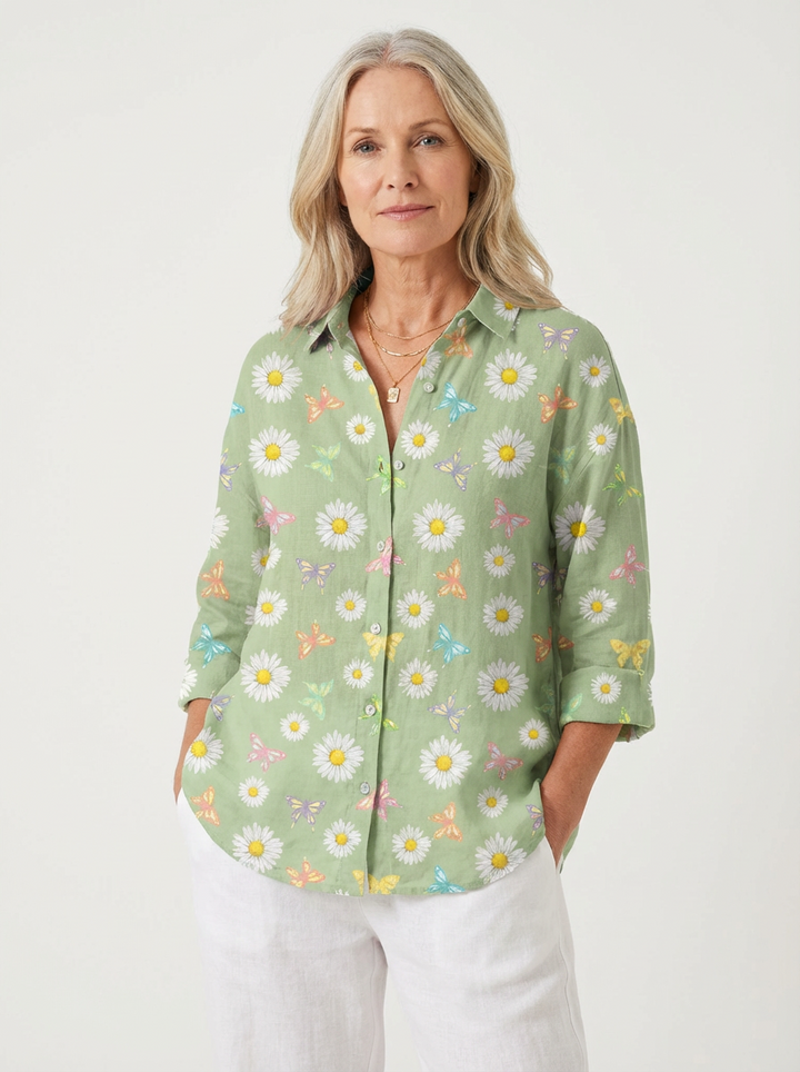 Celine | Meadow Leaf Blouse