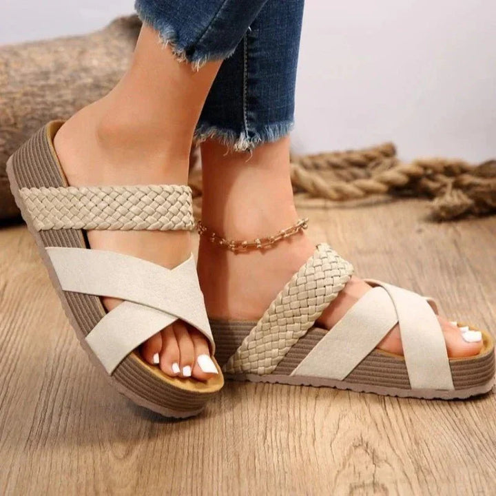 Ardelle | Braided Platform Comfort Sandals