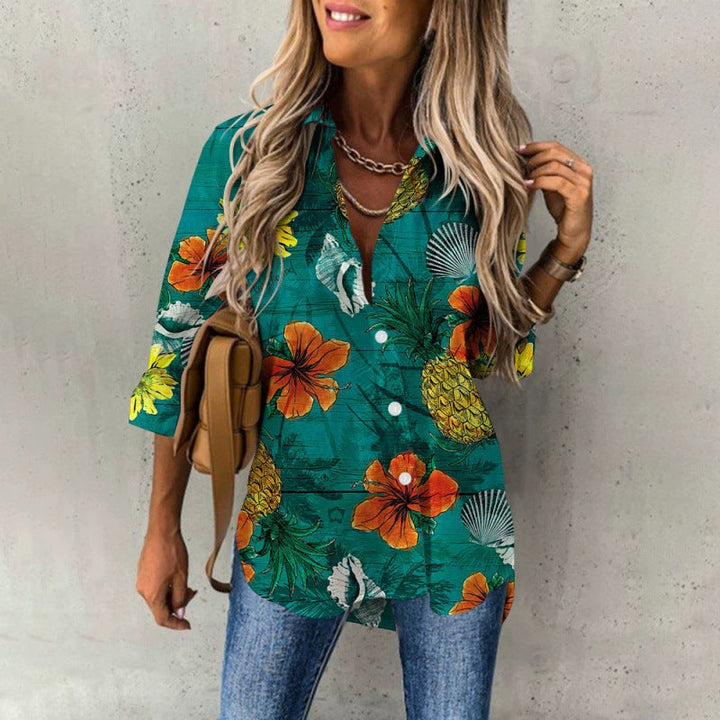 Luna | Breeze in Blue Garden Blouse