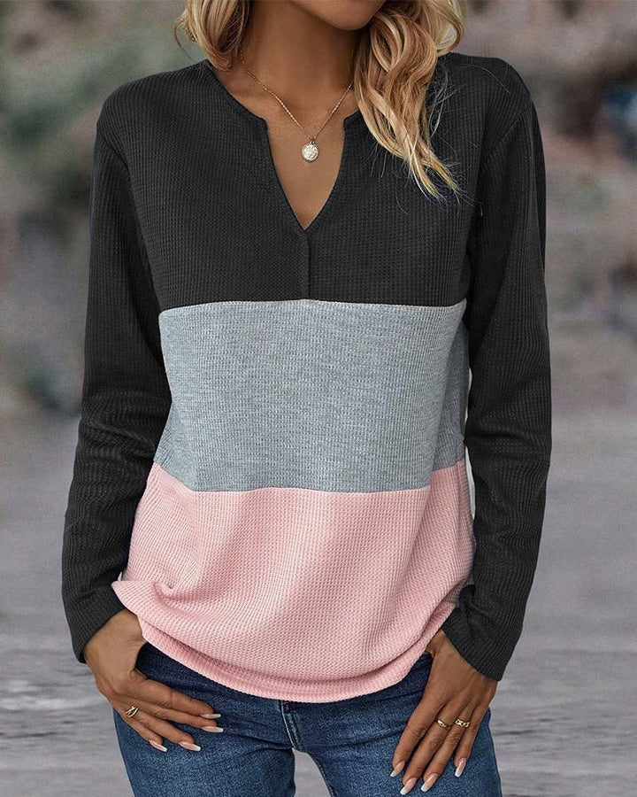 Grace | Striped V-neck Top
