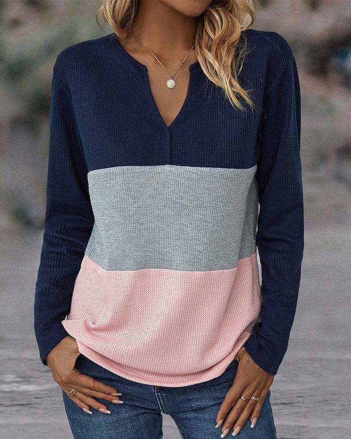 Grace | Striped V-neck Top