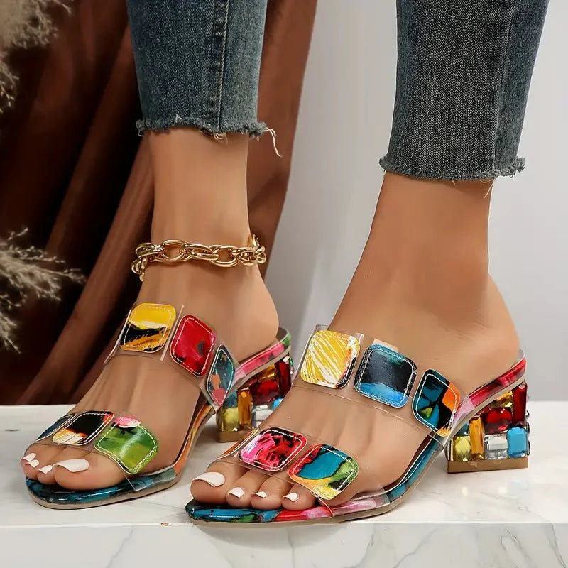 Miralyn | Colorful Block Heel Sandals