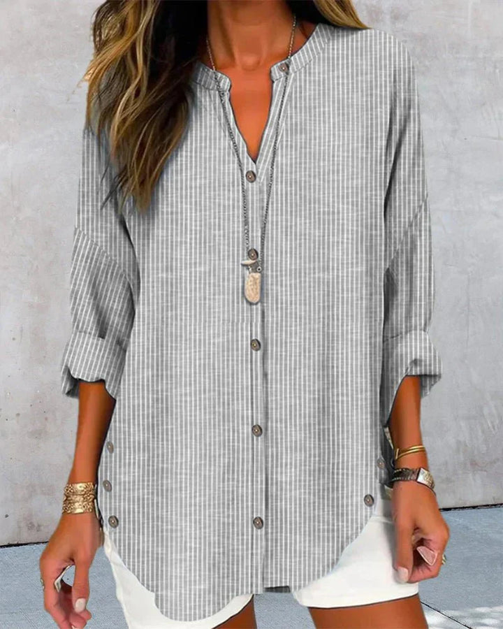 Penelope | Stripe V-Neck Top